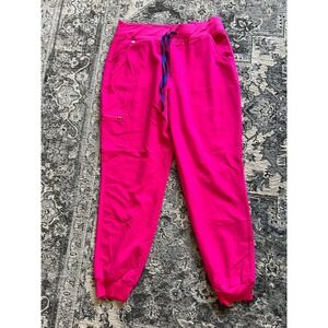 Figs Jogger Scrub Pants Technical Collection Pink Healthcare Women Size Large